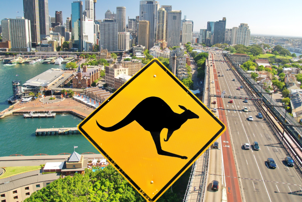 Public Transport, Or Driving? Best Ways To Get Around In Australia Kangaroo Sign